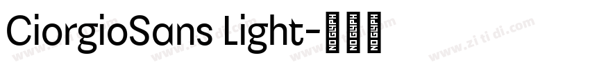 CiorgioSans Light字体转换